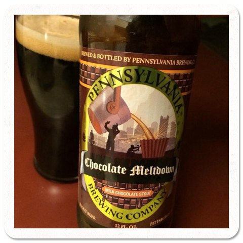 Penn Brewery Chocolate Meltdown Label Design